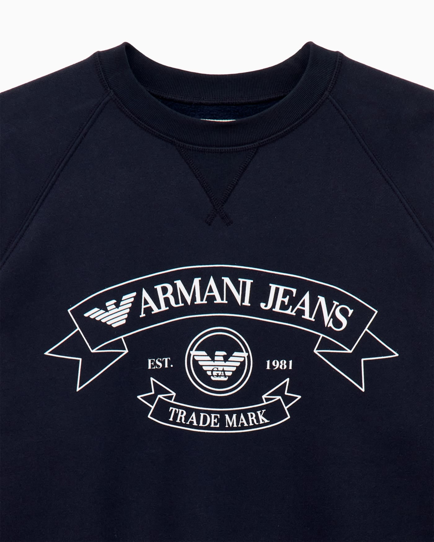 Armani jeans print jersey sweatshirt