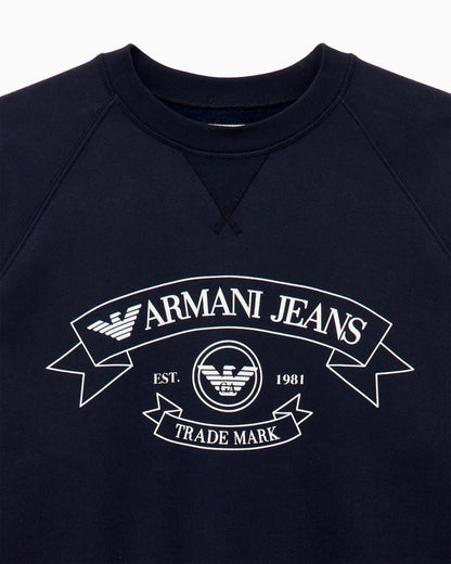 Armani jeans print jersey sweatshirt