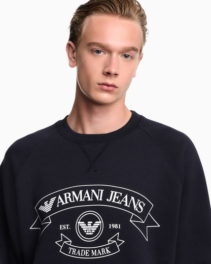 Armani jeans print jersey sweatshirt