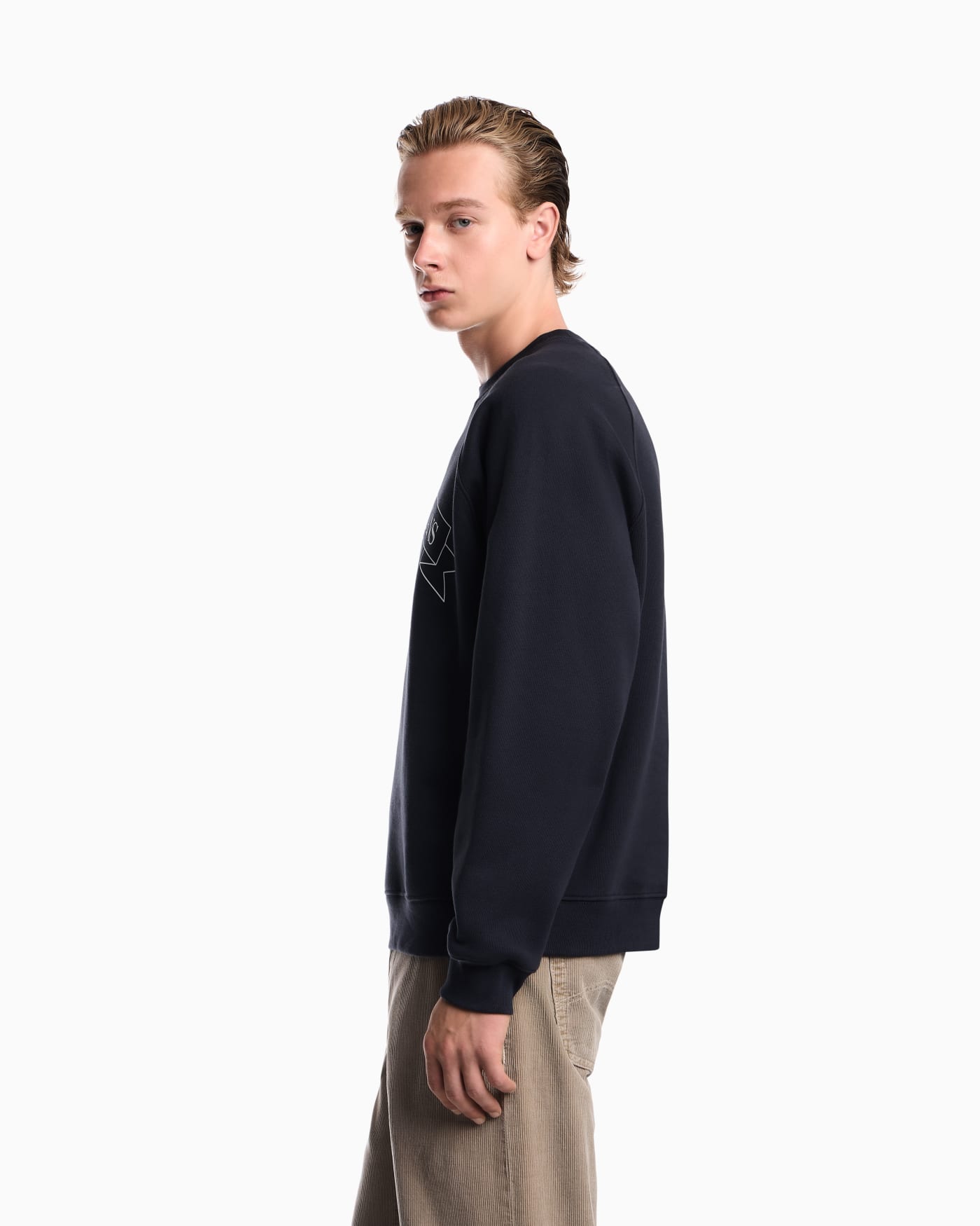 Armani jeans print jersey sweatshirt