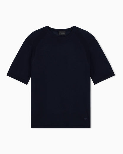 Sweater in lyocell and virgin wool blend