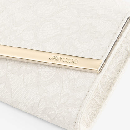 Emmie Ivory Jimmy Choo Lace Clutch Bag