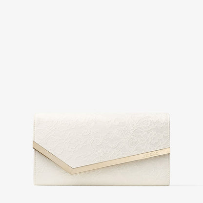 Emmie Ivory Jimmy Choo Lace Clutch Bag