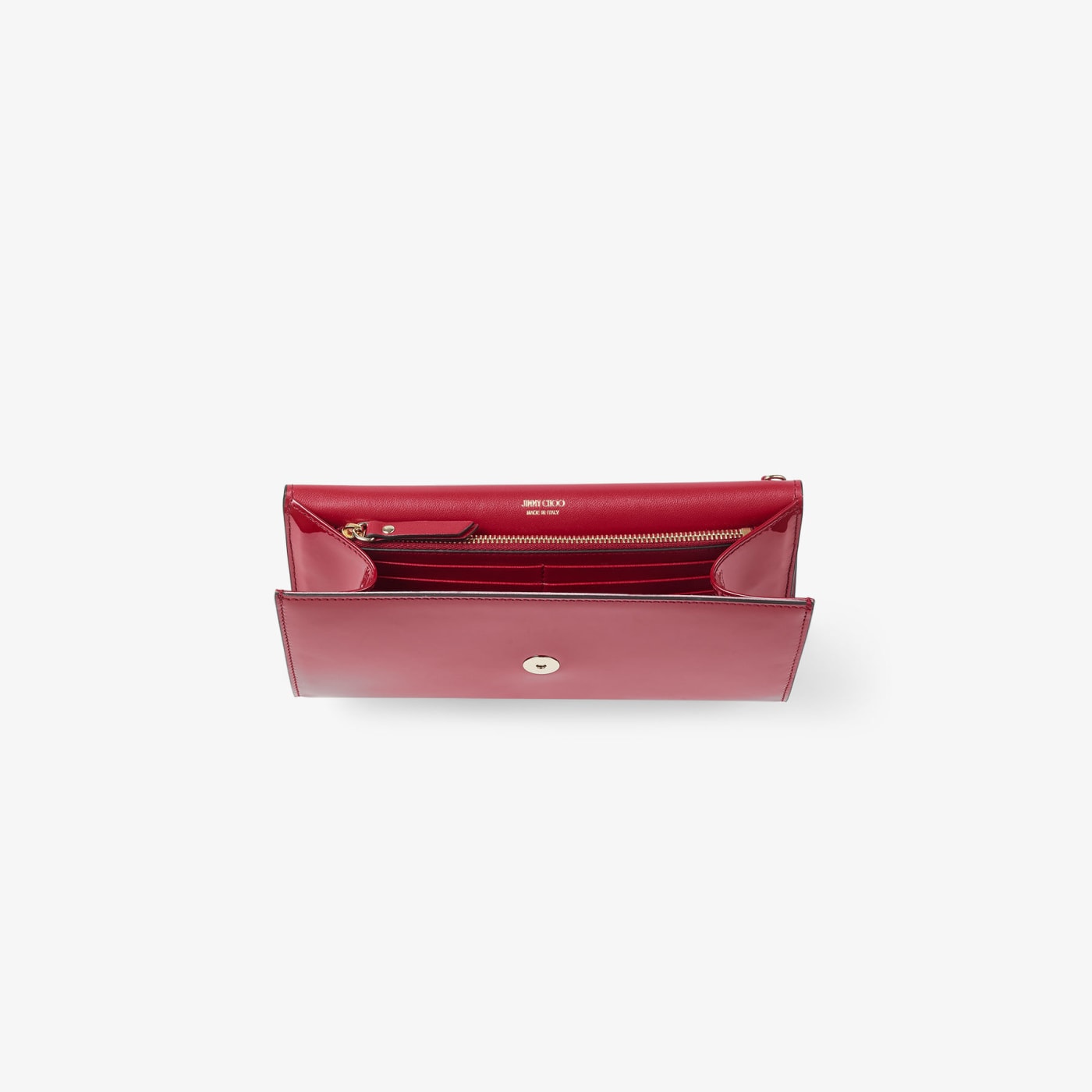 Emmie Ruby Red Patent Leather Clutch Bag