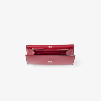 Emmie Ruby Red Patent Leather Clutch Bag
