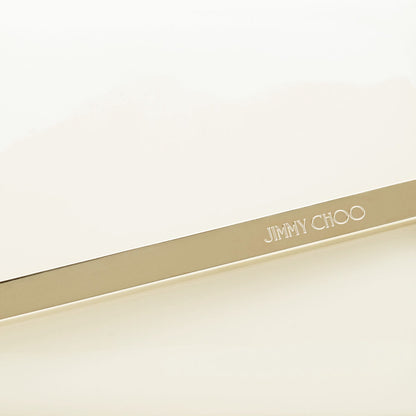 Emmie Latte Patent Leather Clutch Bag