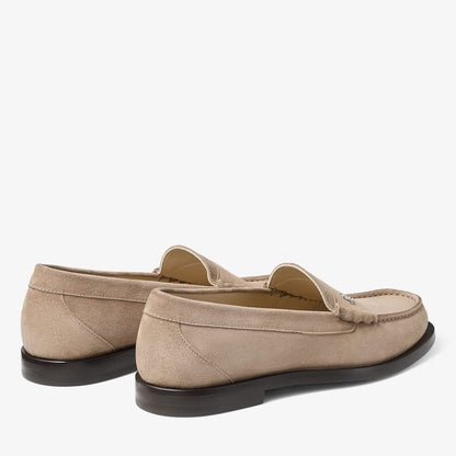 Ethan Loafer Stone Velvet Suede Loafer