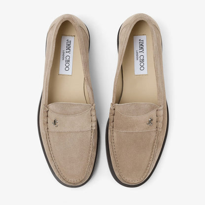 Ethan Loafer Stone Velvet Suede Loafer