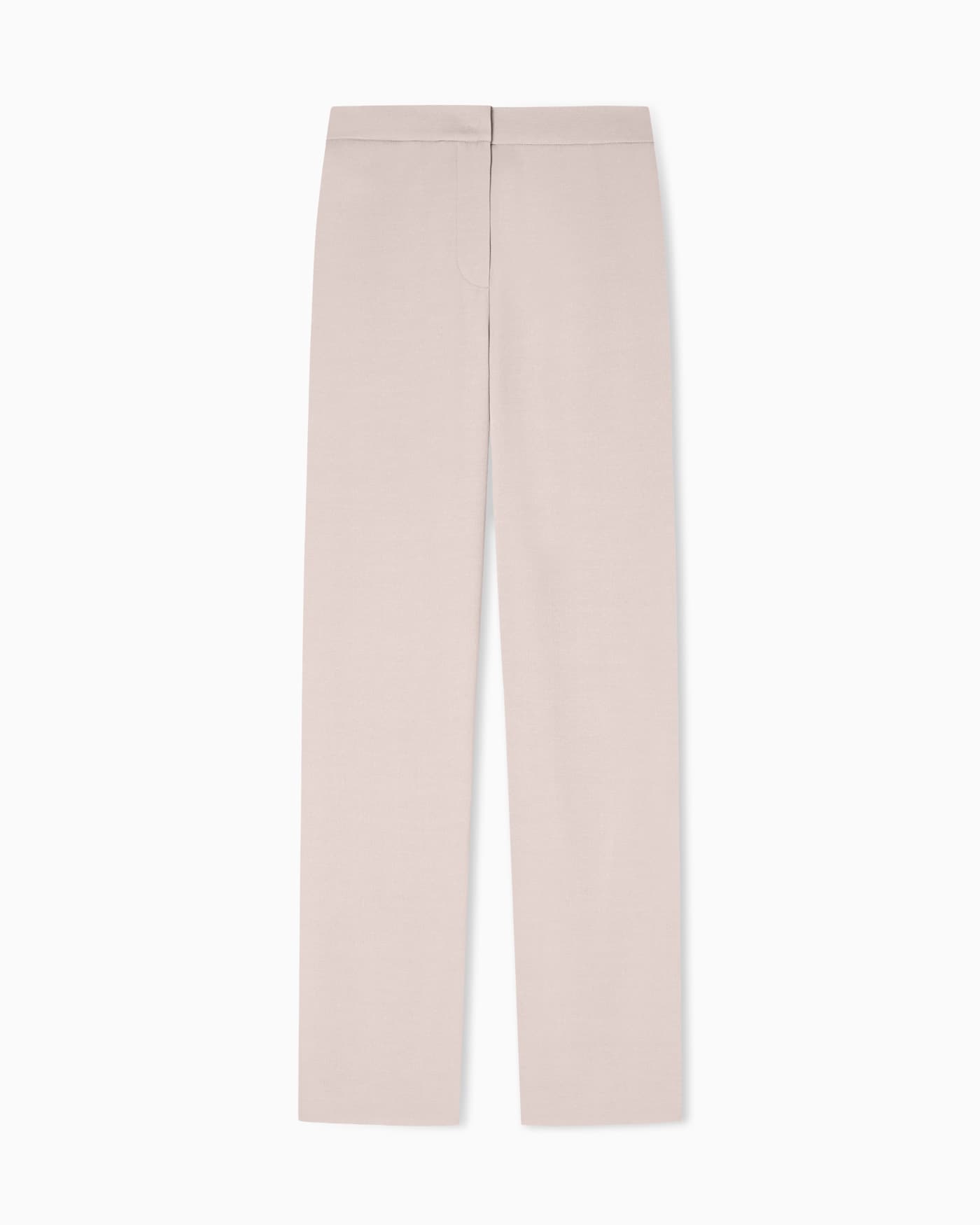 Washed twill trousers with side crease