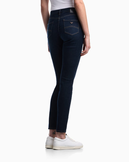 J20 worn-look, stretch-denim skinny jeans
