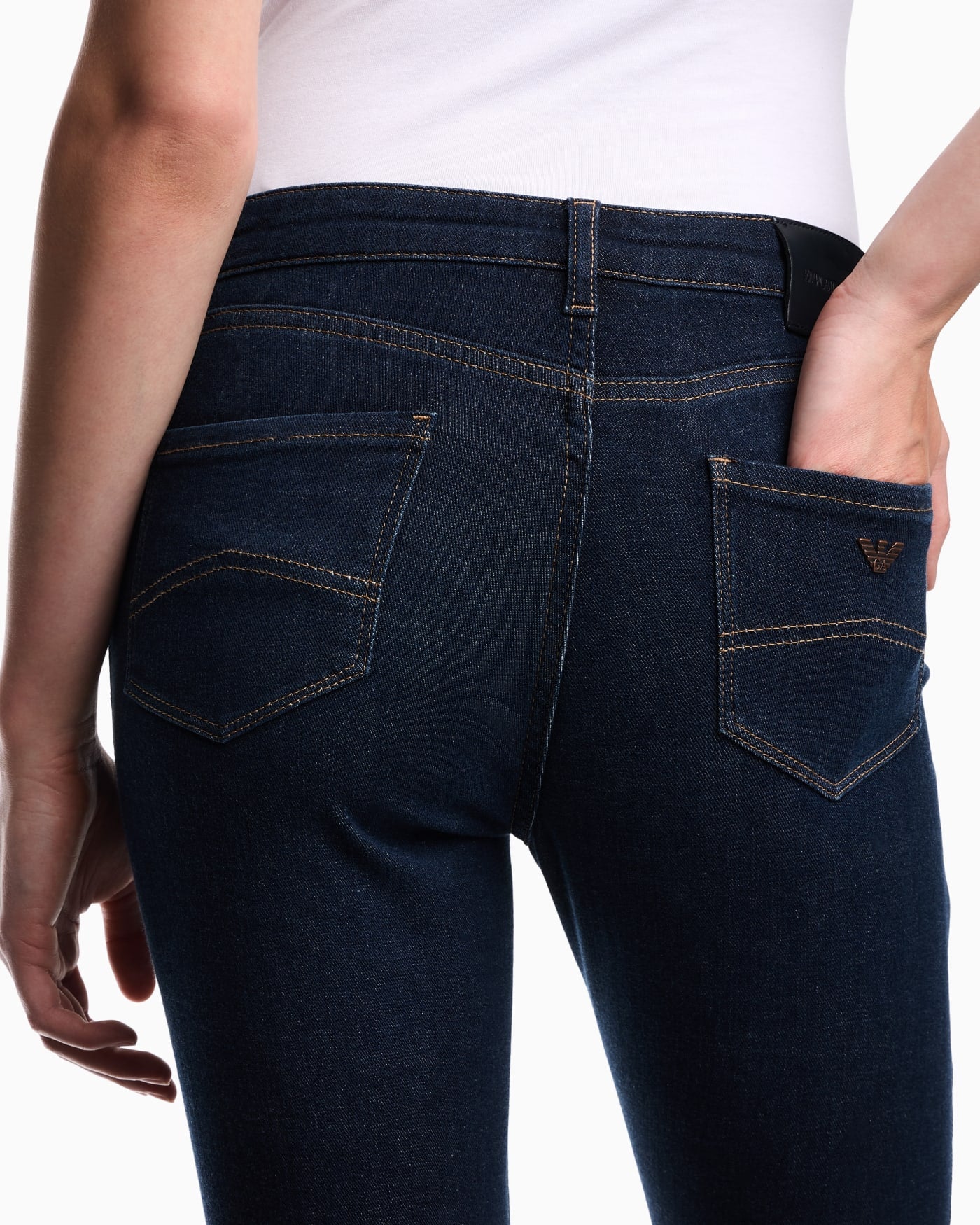 J20 worn-look, stretch-denim skinny jeans