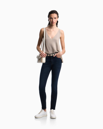 J20 worn-look, stretch-denim skinny jeans