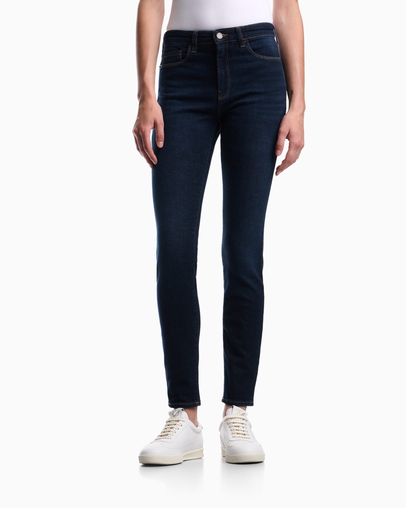 J20 worn-look, stretch-denim skinny jeans