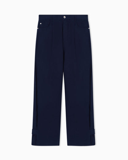 J4E relaxed-fit linen trousers