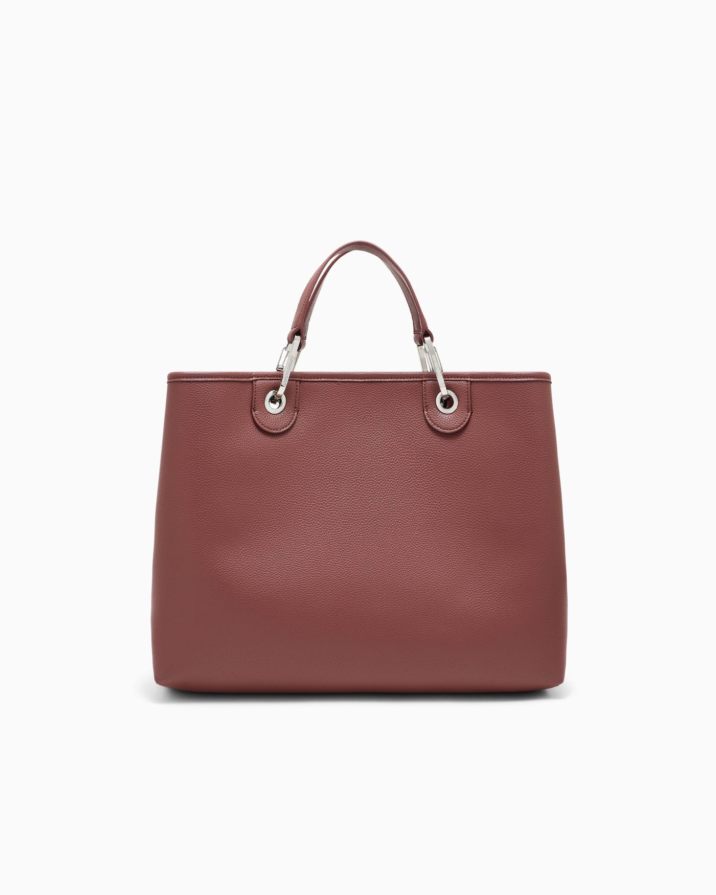 Shopping bag with a pebbled texture and dual top handles