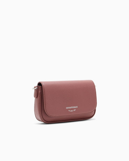Wallet on chain with pebbled texture and adjustable strap