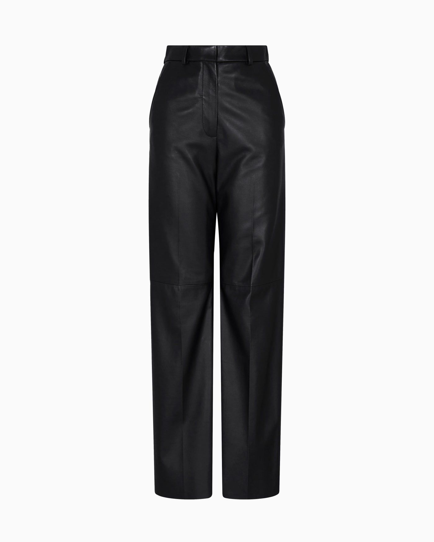Glove-quality lambskin nappa leather palazzo trousers