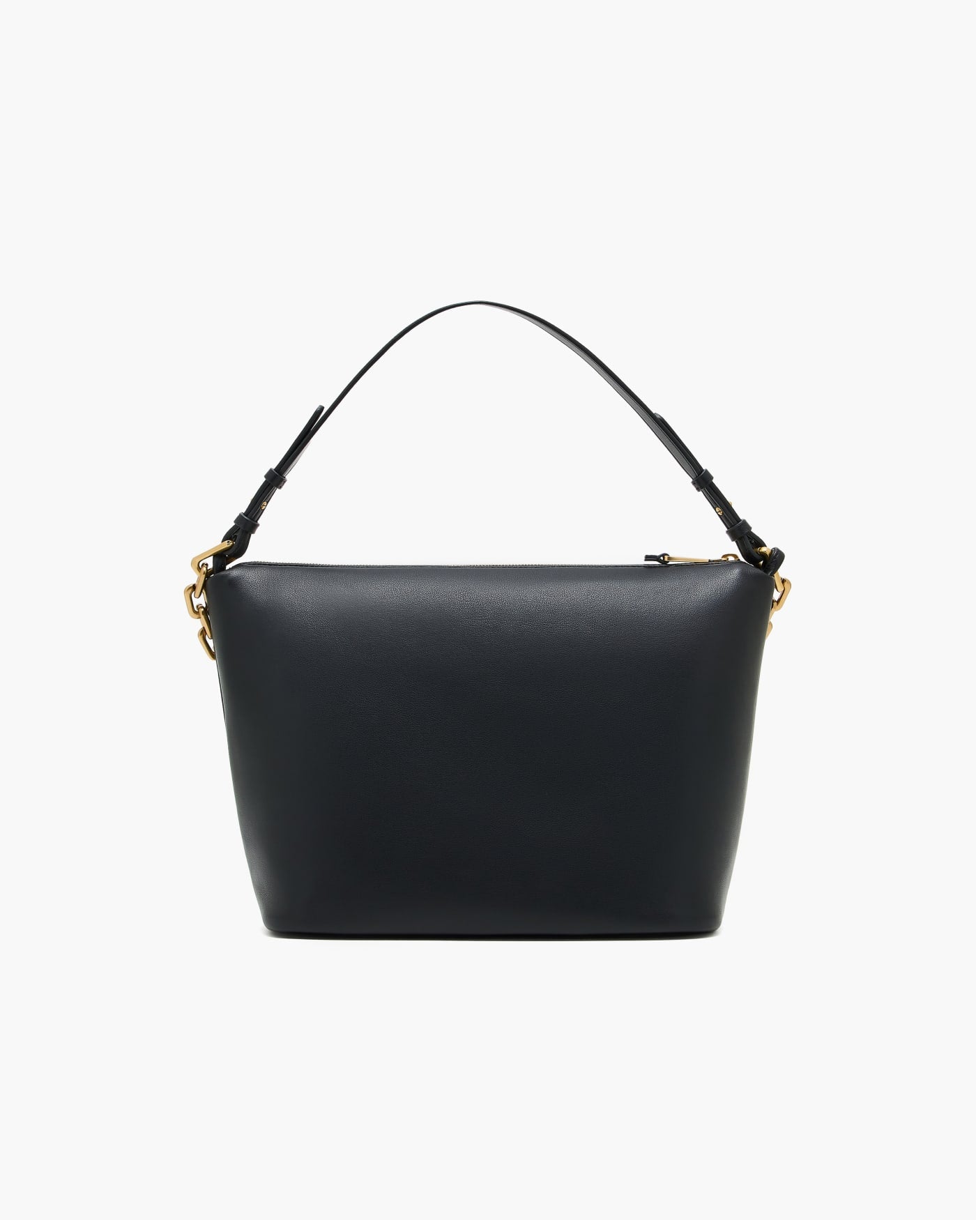Medium leather hobo bag with chain