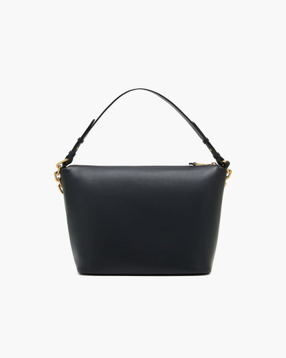 Medium leather hobo bag with chain