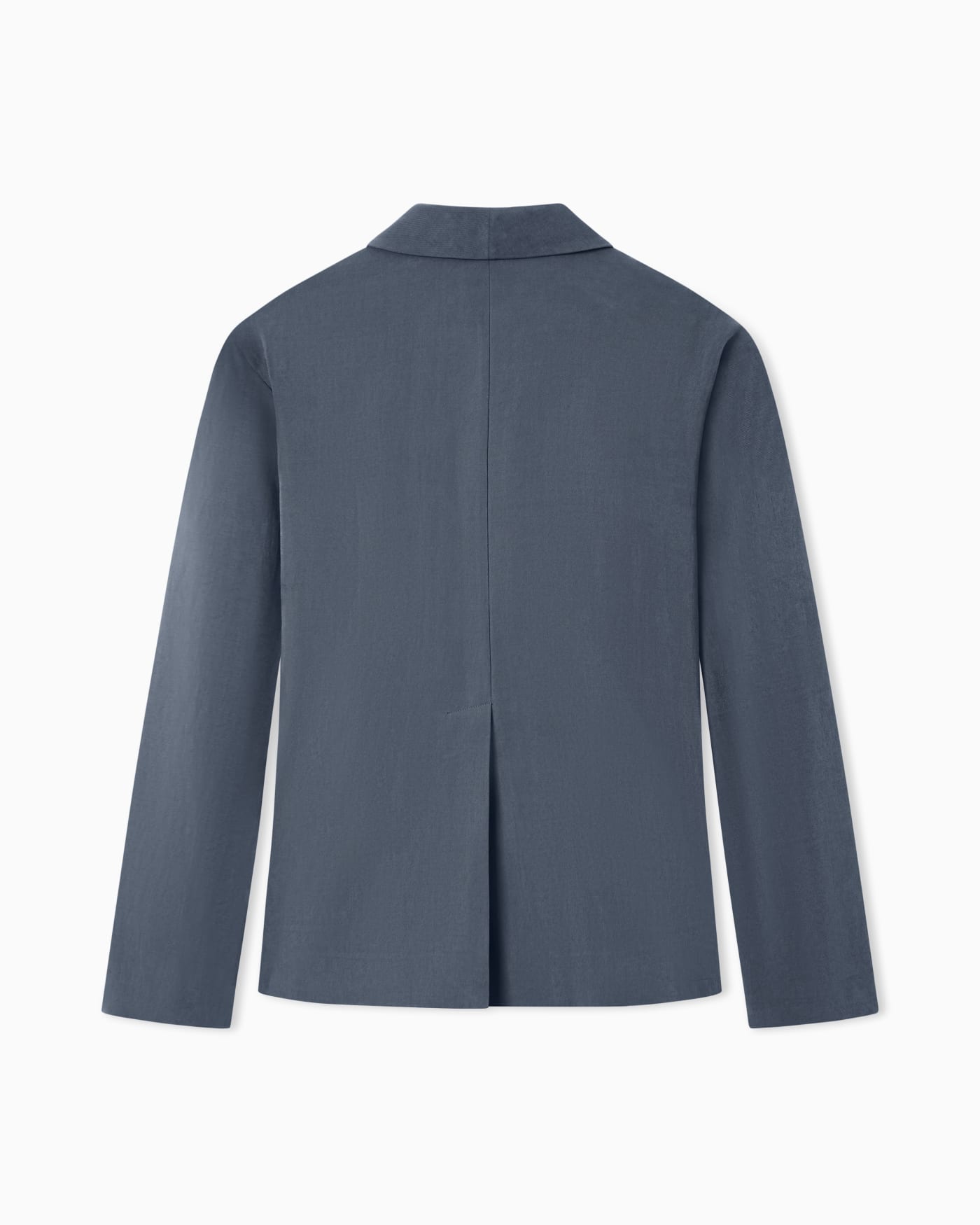 Washed twill single-breasted jacket with shawl collar