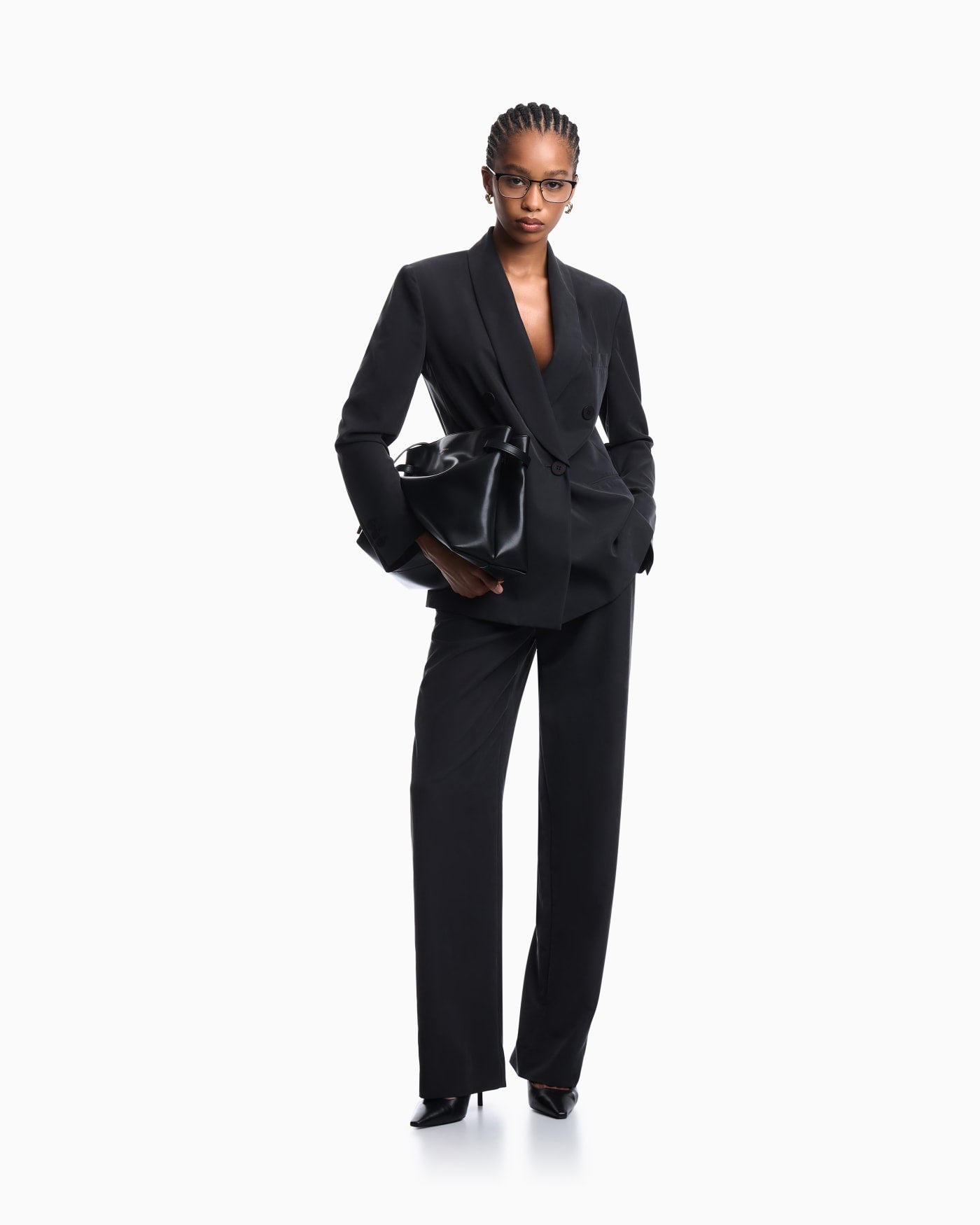 Crepe palazzo trousers