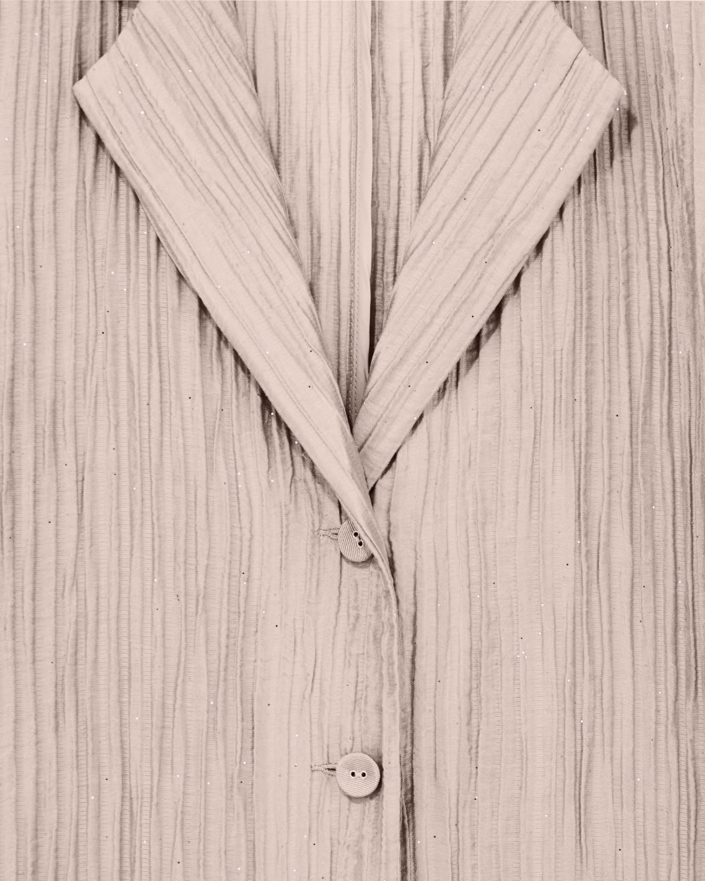 Single-breasted jacket in sparkling pleated crepon