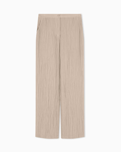 Sparkling, pleated crepon trousers