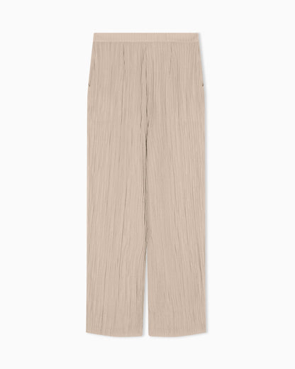 Sparkling, pleated crepon trousers