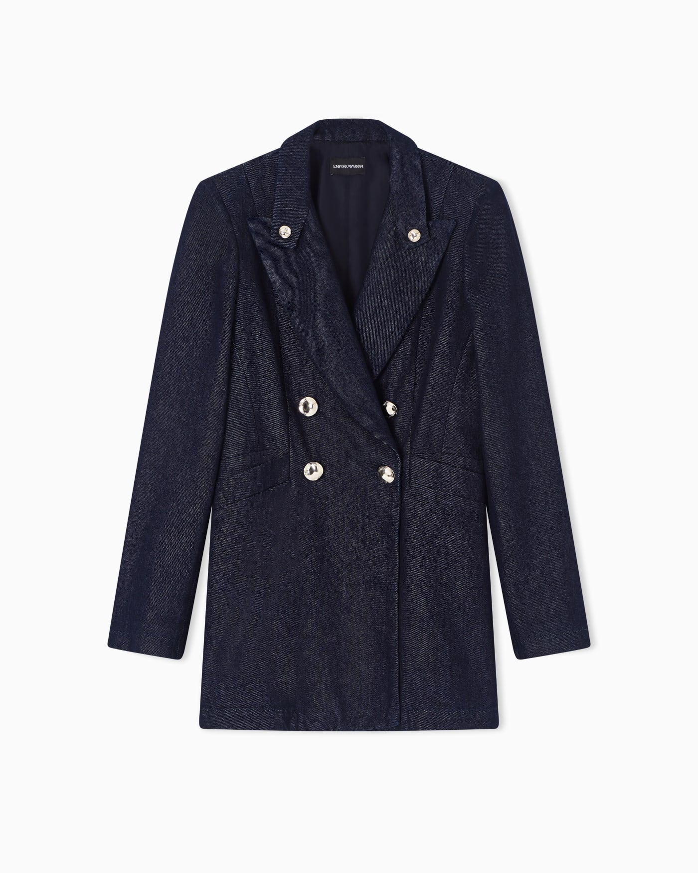 Double-breasted blazer in 11 oz denim