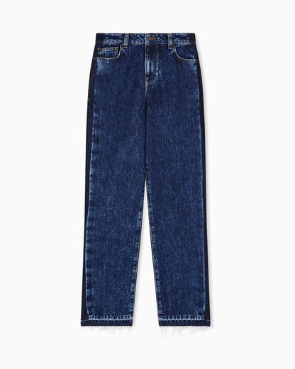 J3H regular-fit jeans in marbled denim with side band