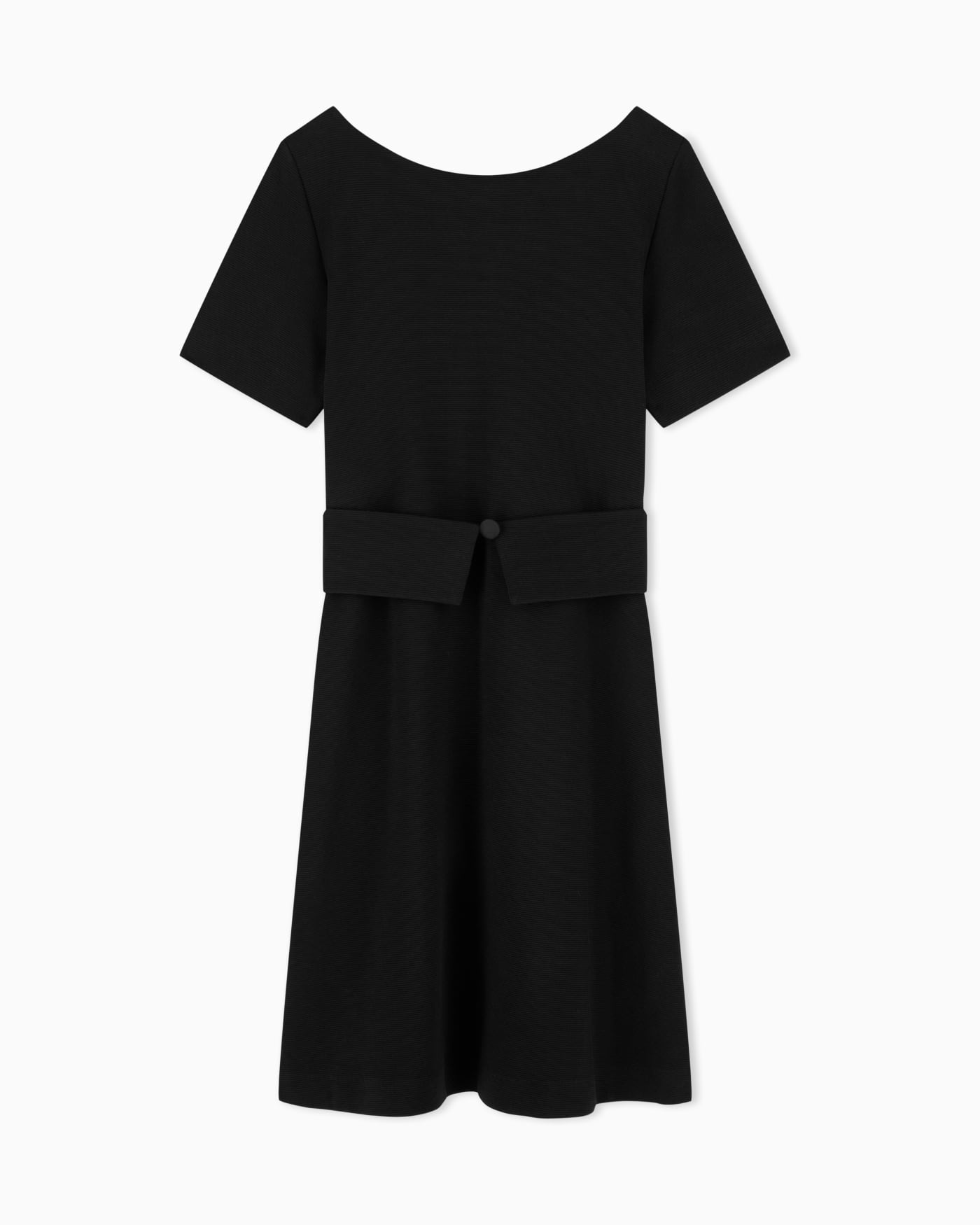 Ottoman jersey flared dress