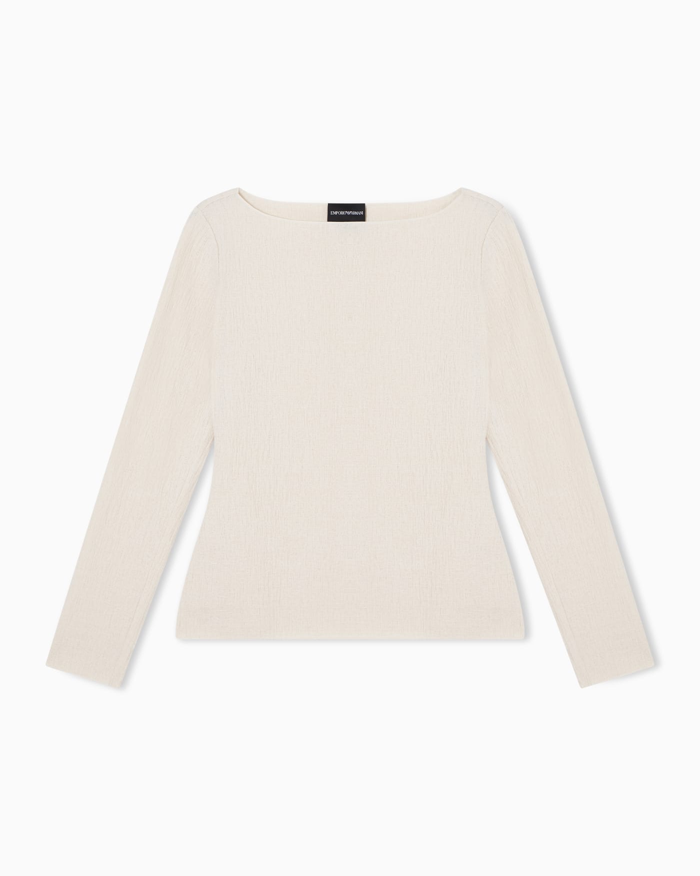 Boat neck jumper in textured jersey