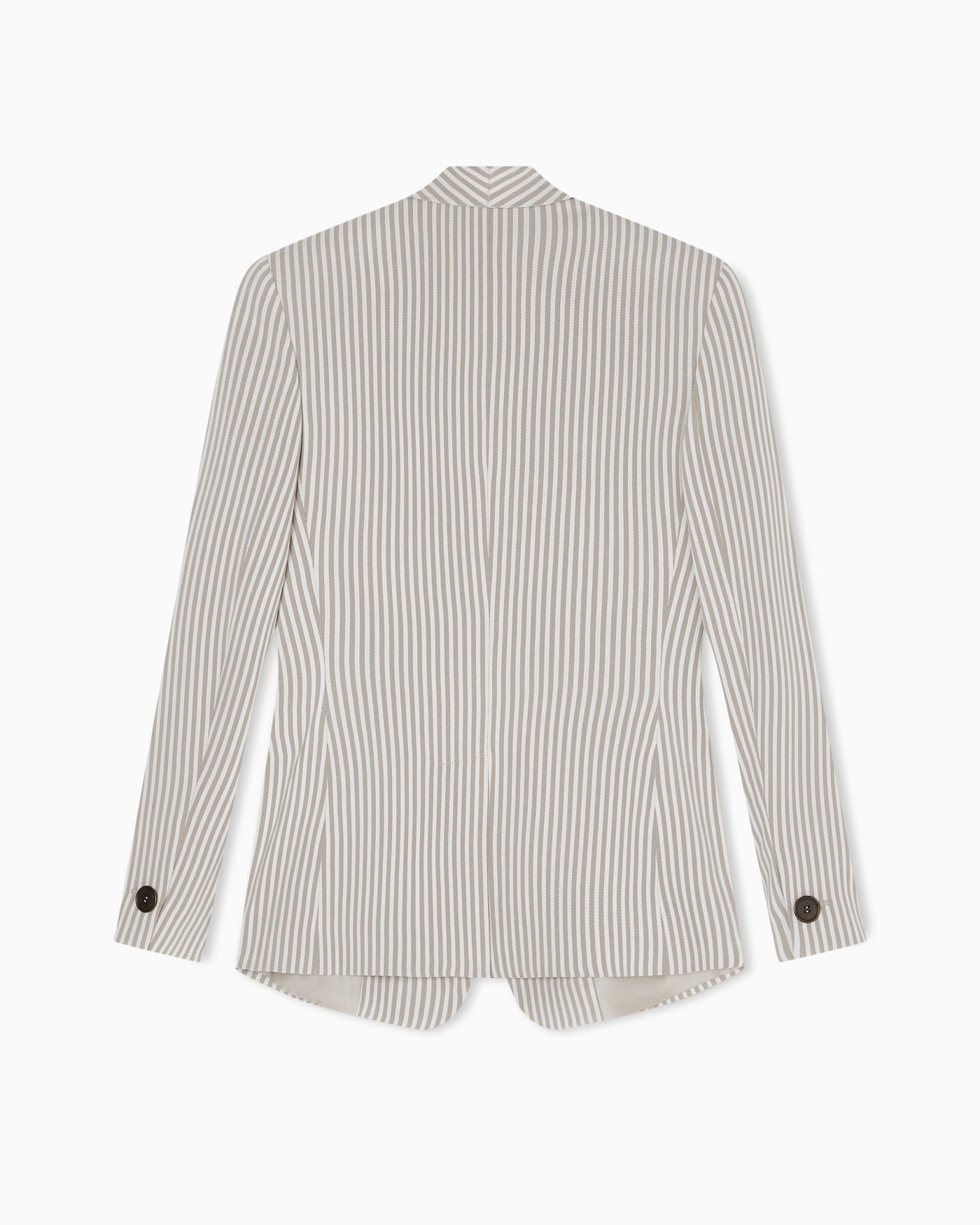 Icon single-breasted jacket in striped fluid crêpe