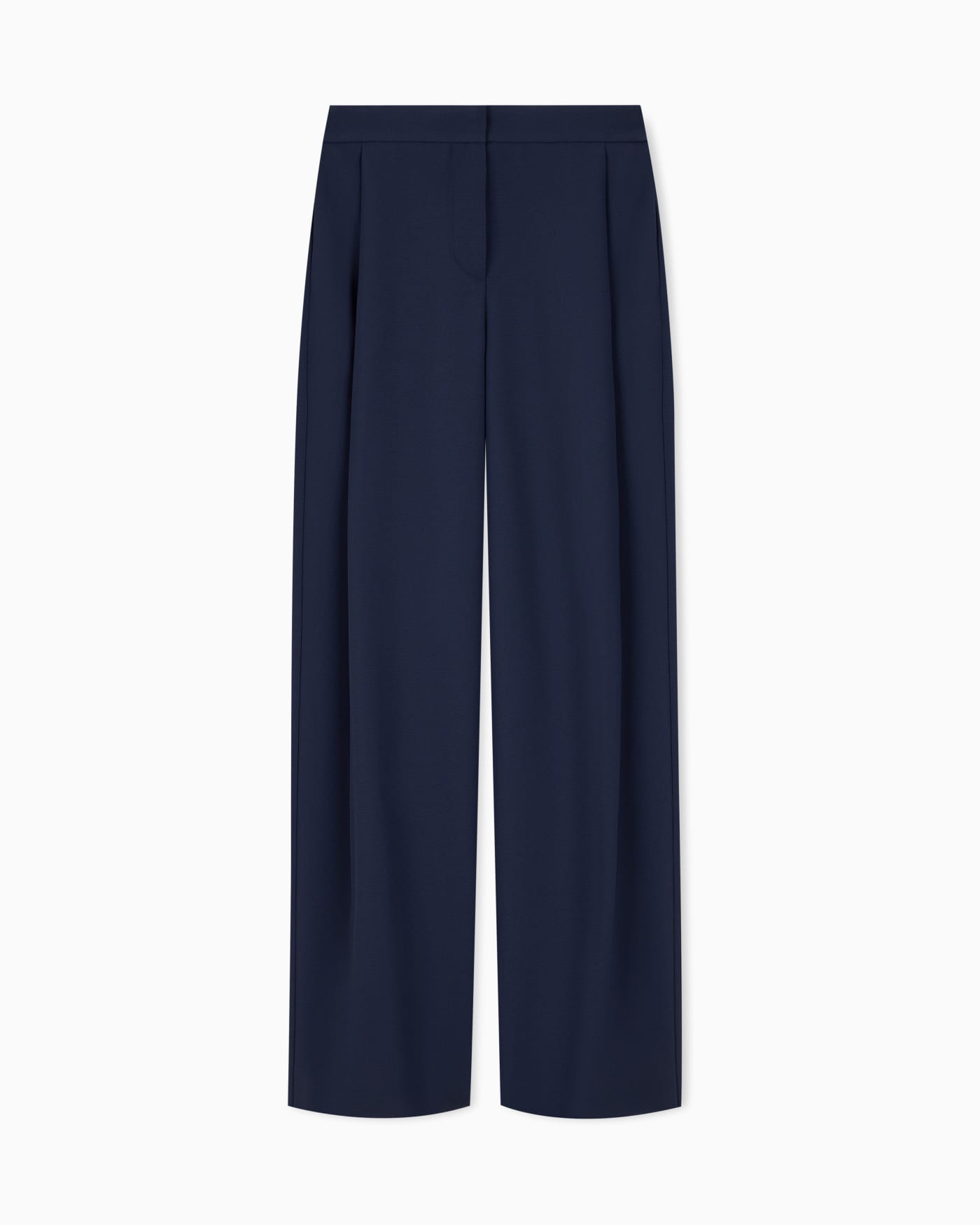 Unlined high-waisted wide-leg trousers with side pockets