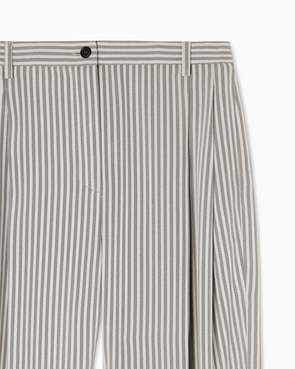 Icon striped fluid crêpe darted trousers