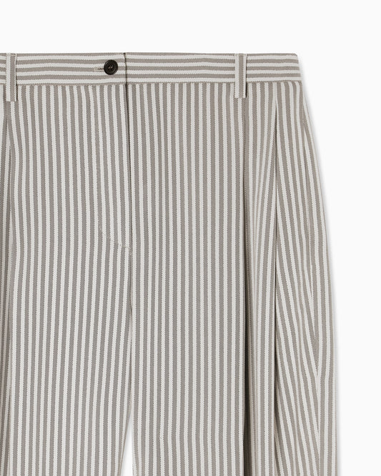 Icon striped fluid crêpe darted trousers