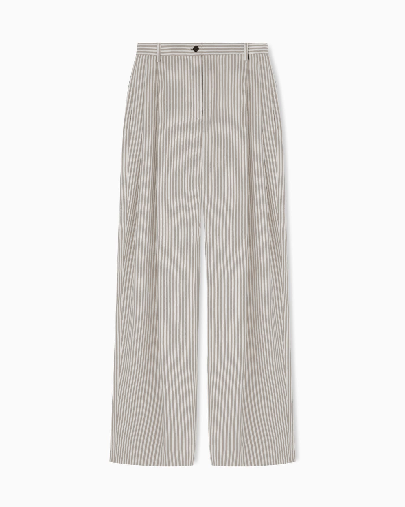 Icon striped fluid crêpe darted trousers