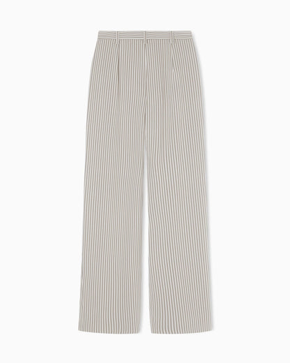 Icon striped fluid crêpe darted trousers