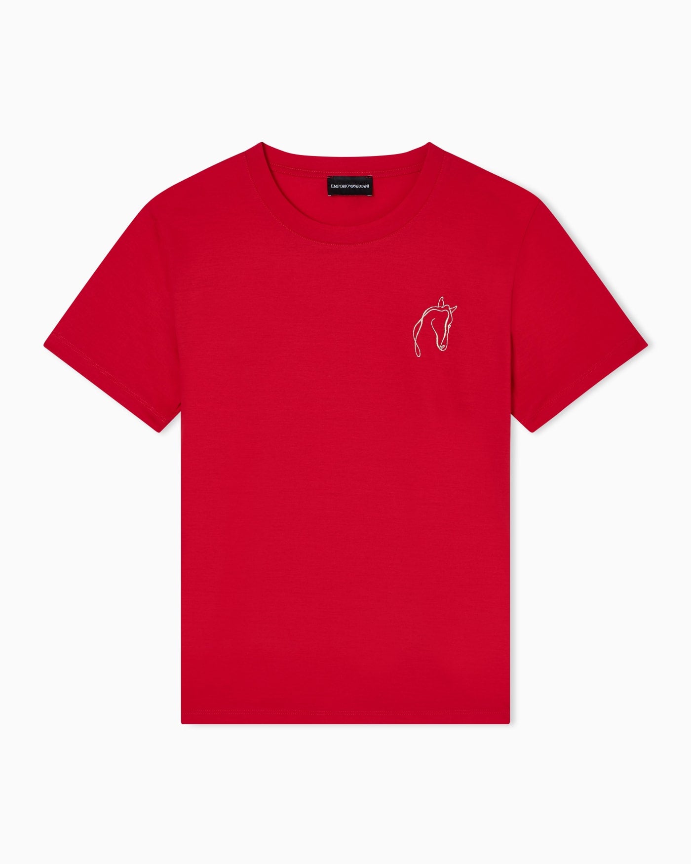 Lunar New Year slim-fit jersey T-shirt with rhinestone outline