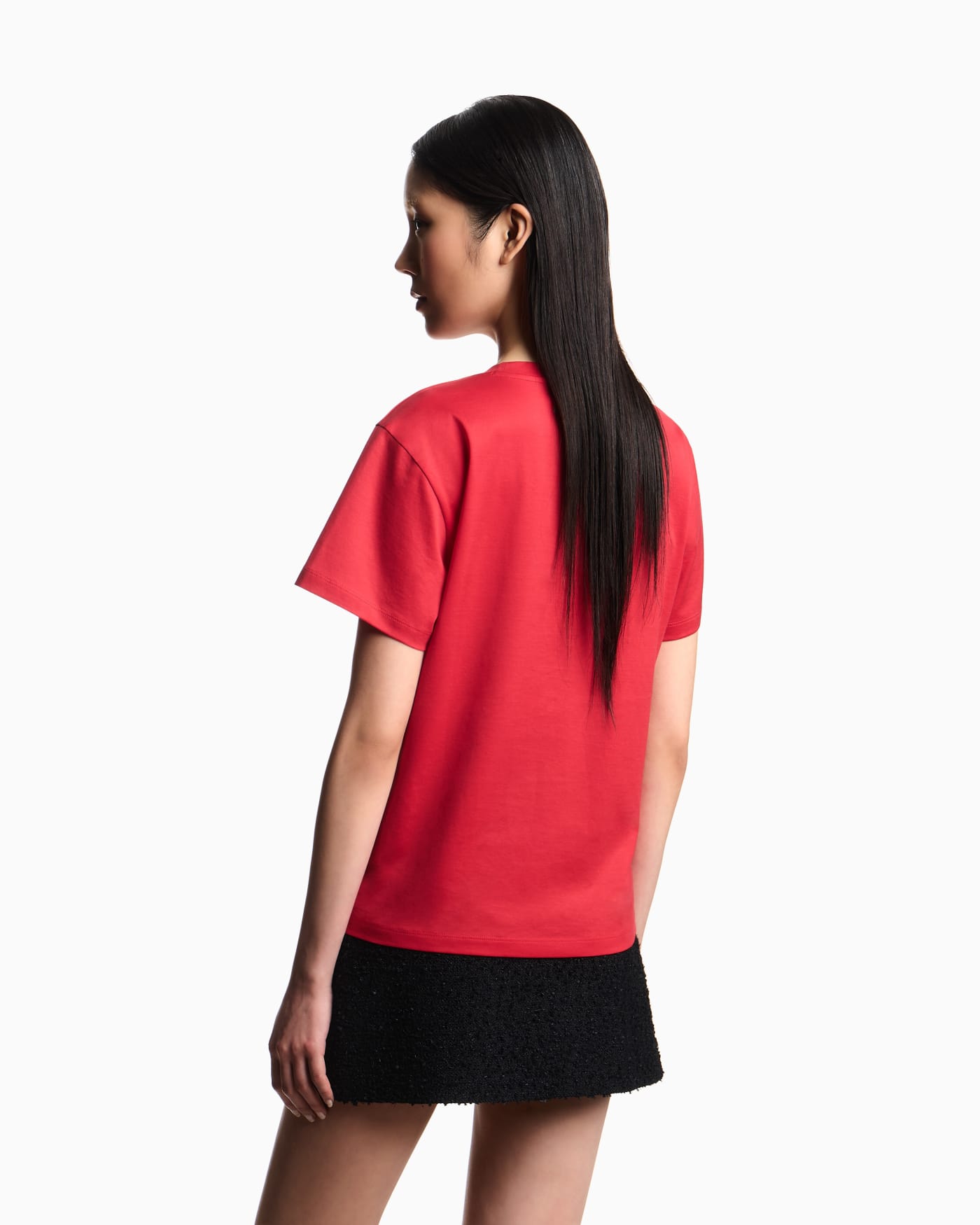Lunar New Year slim-fit jersey T-shirt with rhinestone outline