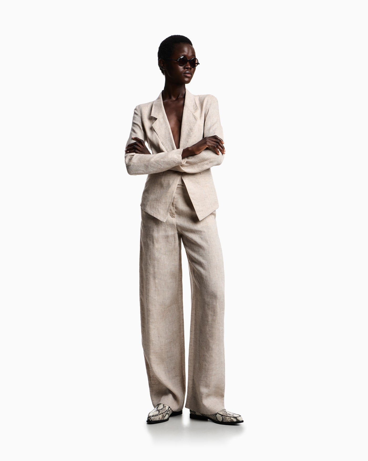 Linen chambray trousers