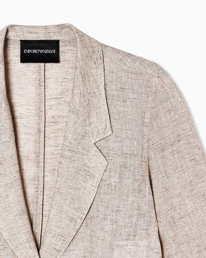 Linen chambray lapel jacket