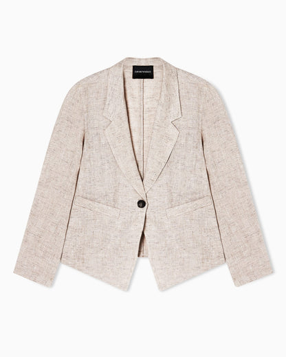Linen chambray lapel jacket