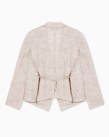 Linen chambray lapel jacket