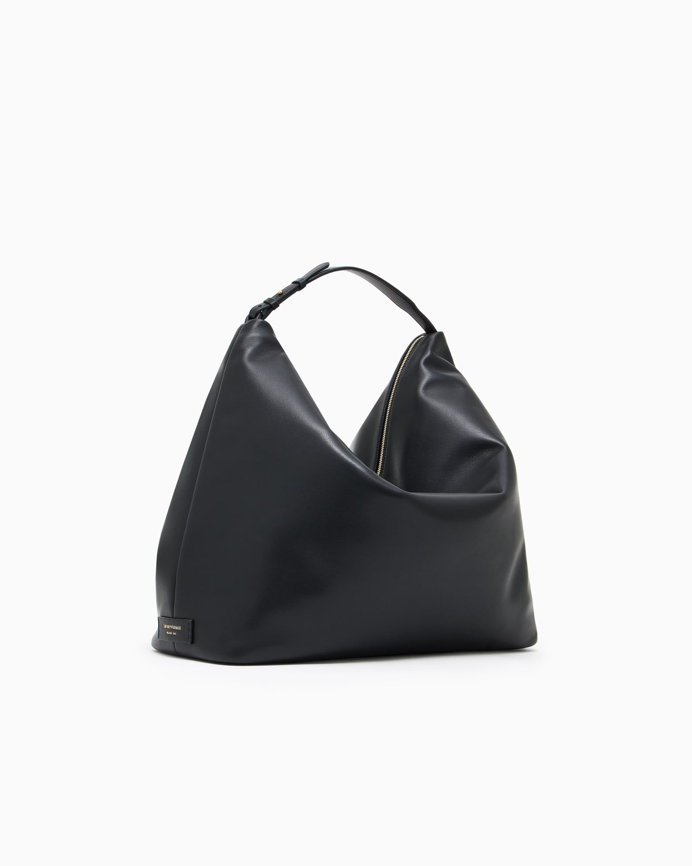 Leather oversized hobo bag