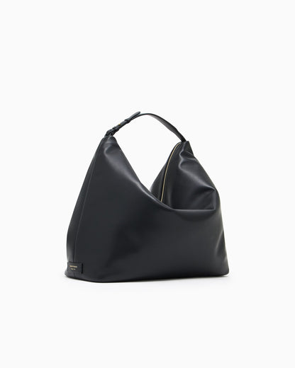 Leather oversized hobo bag