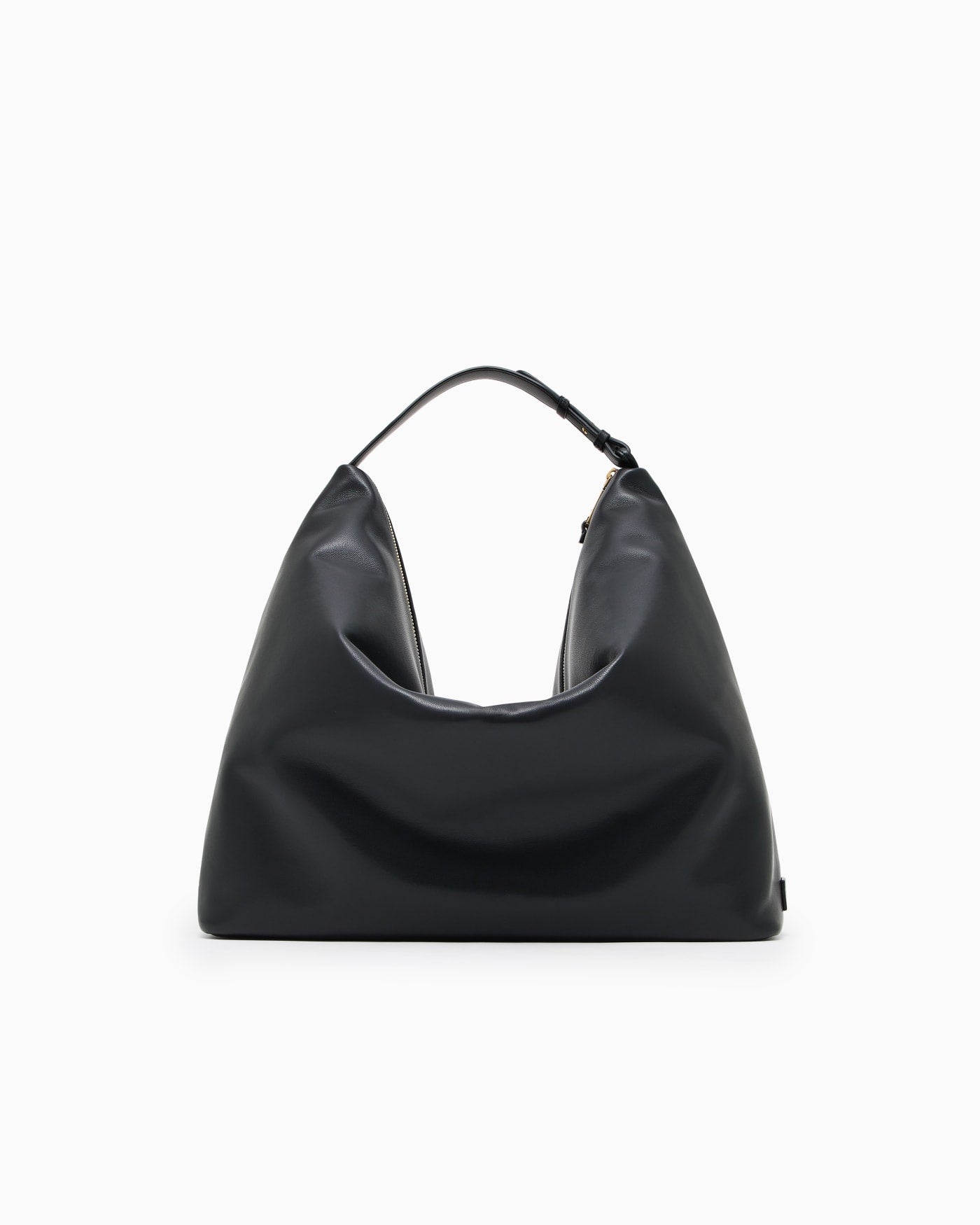 Leather oversized hobo bag