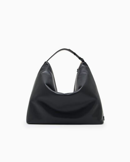 Leather oversized hobo bag