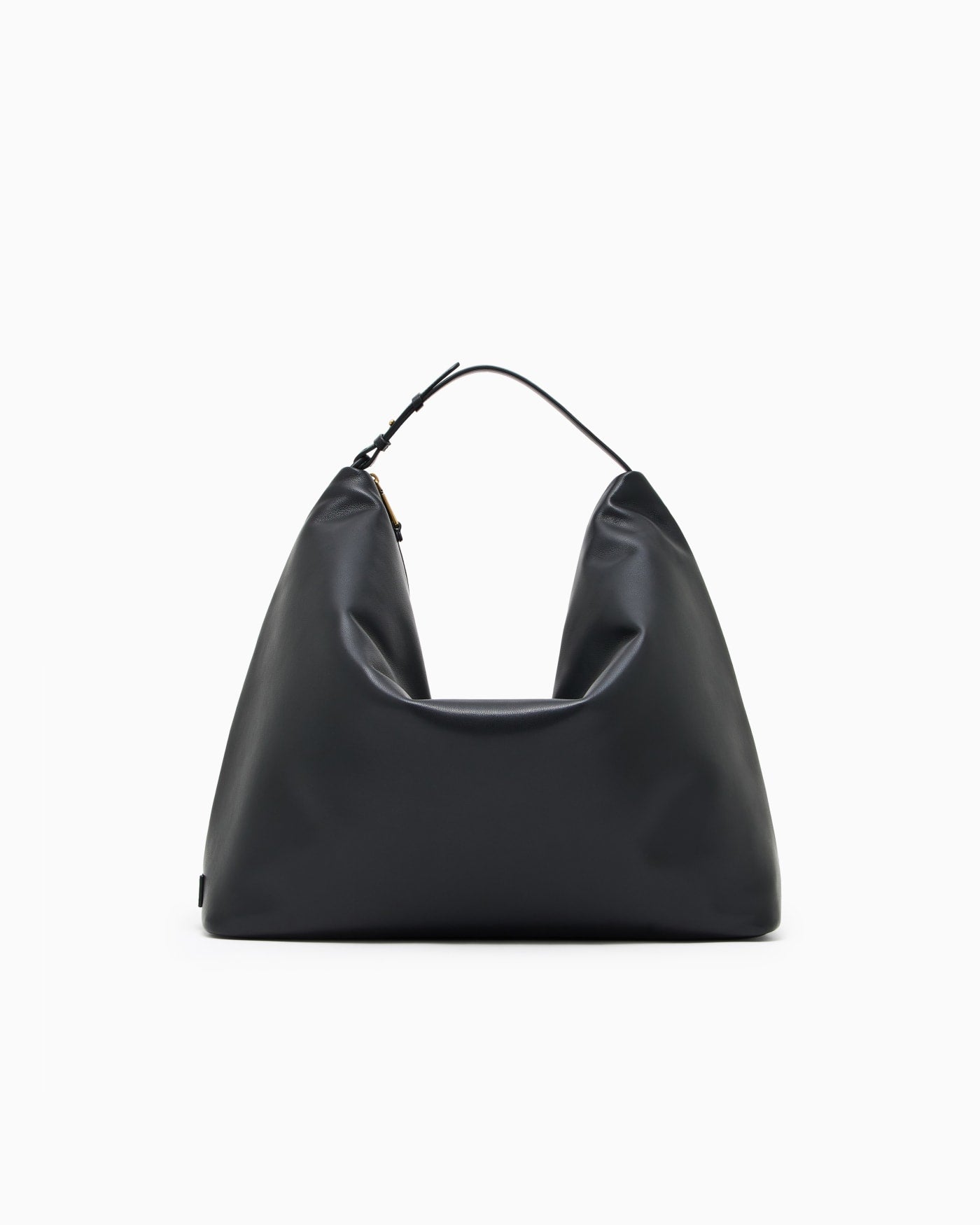 Leather oversized hobo bag
