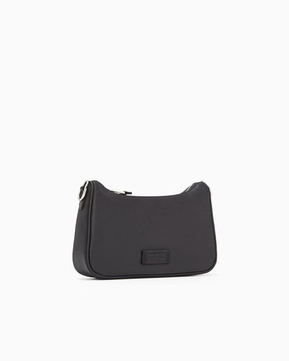 Satin shoulder bag with chain strap